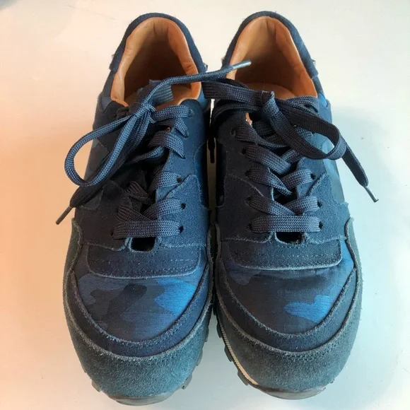 Valentino Blue Camo Sneakers - Picture 2 of 7